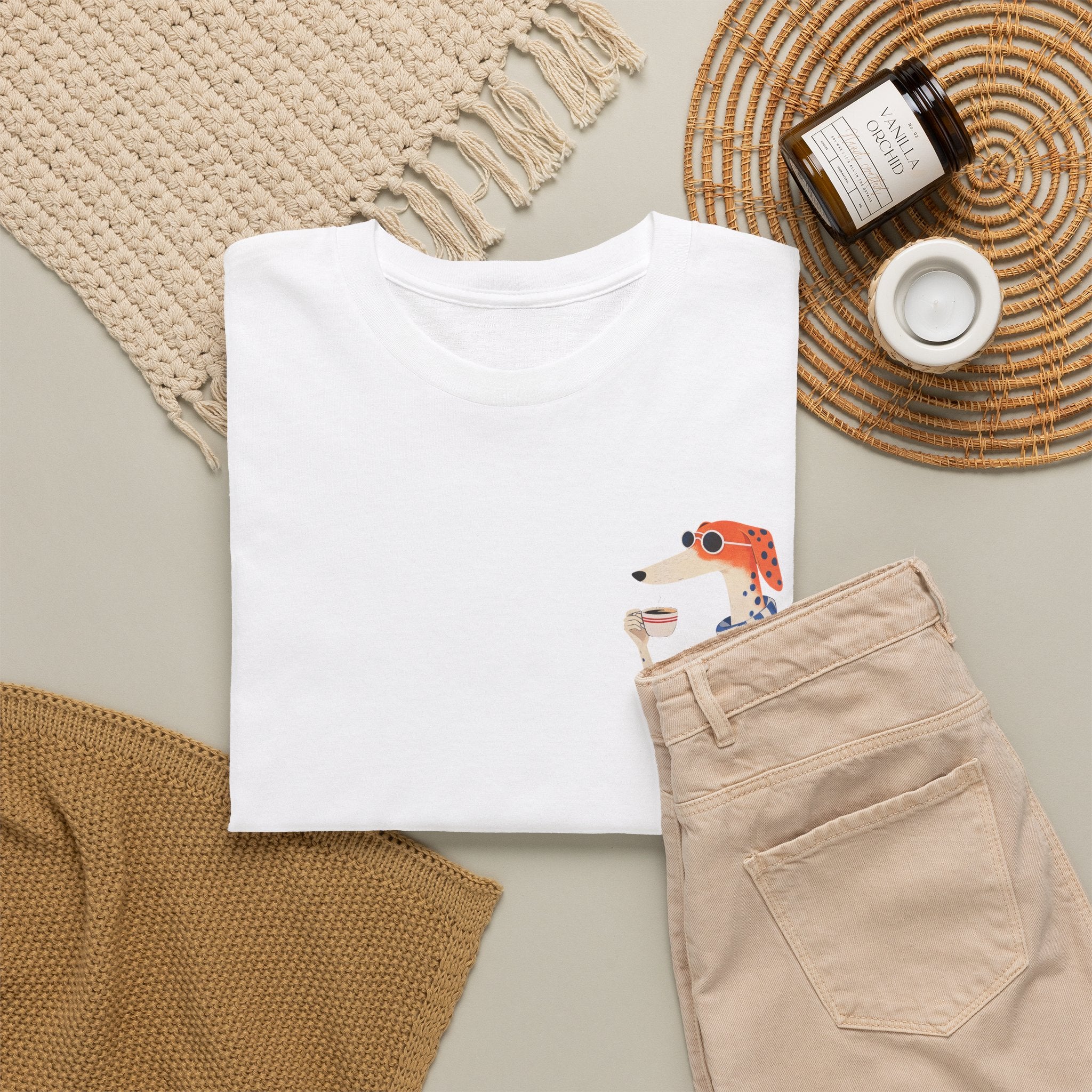 Fred The Dog Collection/ Premium tee/ Fred Playing Pool