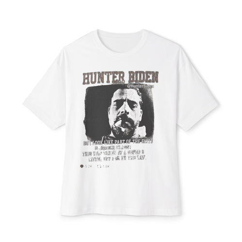 Hunter Biden Black/White Graphic Tee — Vintage Mugshot Style Political T‑Shirt