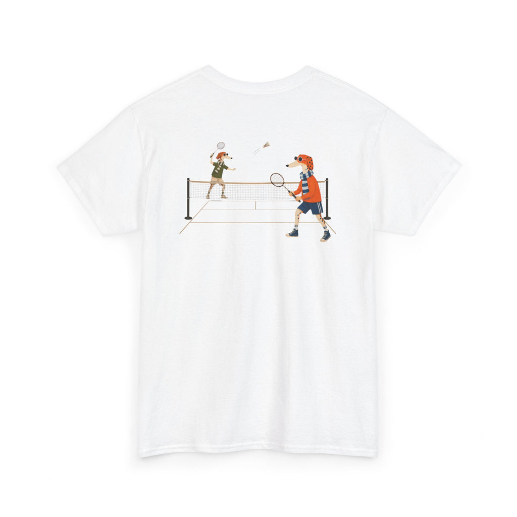 Fred The Dog Collection/ Premium tee/ Fred Playing Badminton