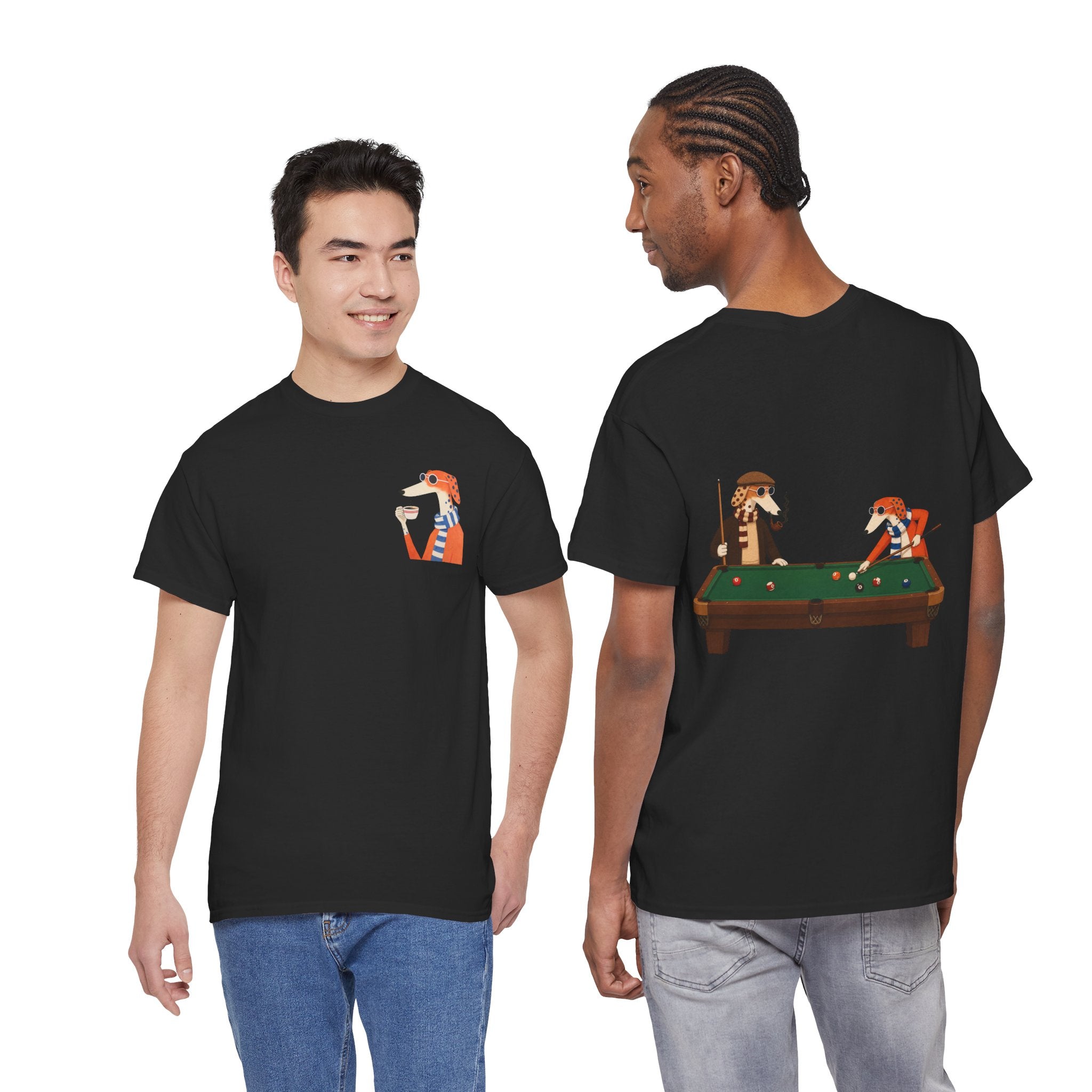 Dogs Playing Pool Graphic Tee