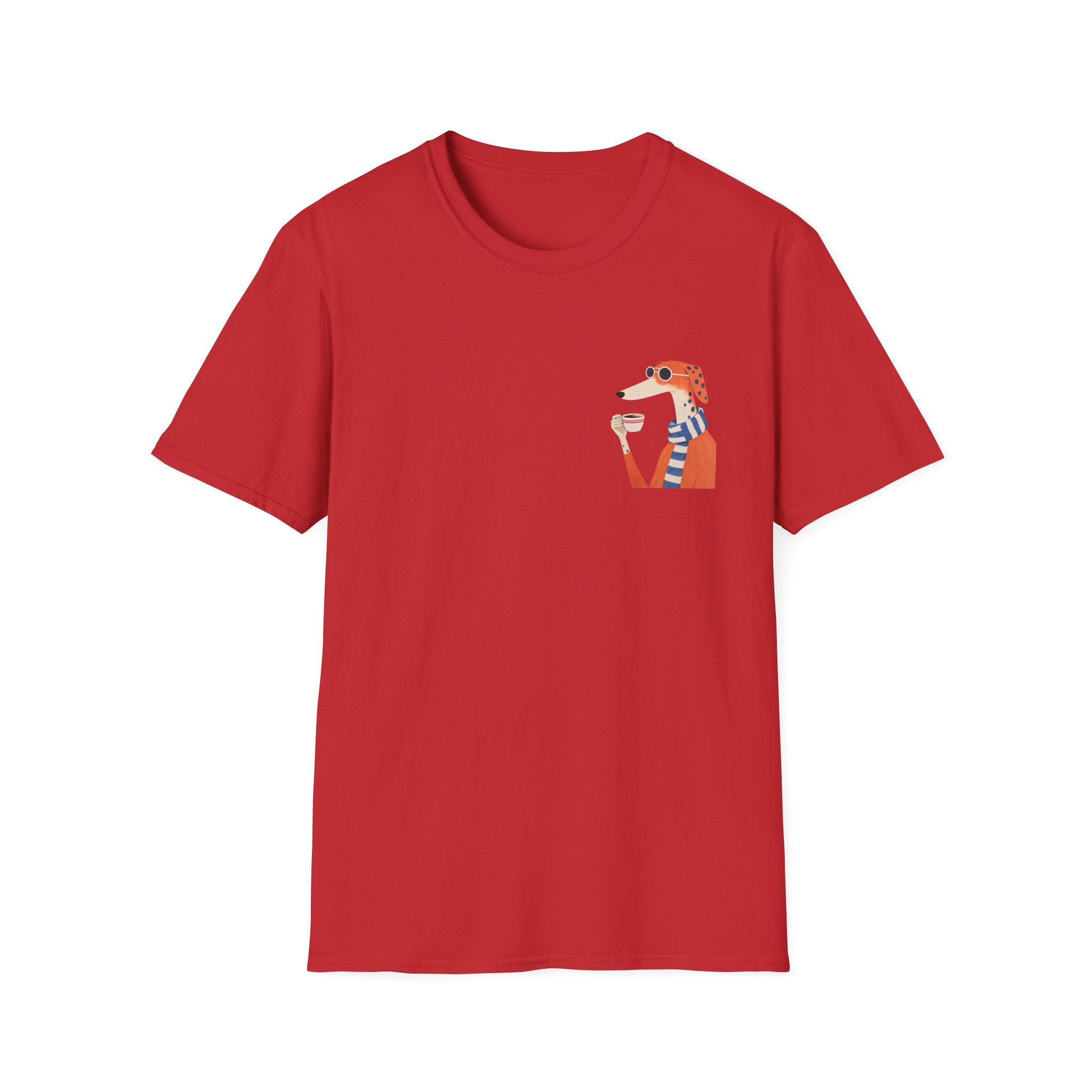 Fred The Dog Collection/ Base tee/ Fred Sipping Coffee