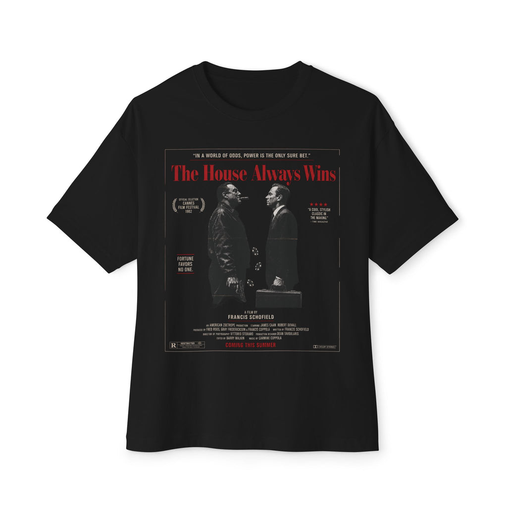 Boxy Tee - 'The House Always Wins' Noir Movie Poster Shirt